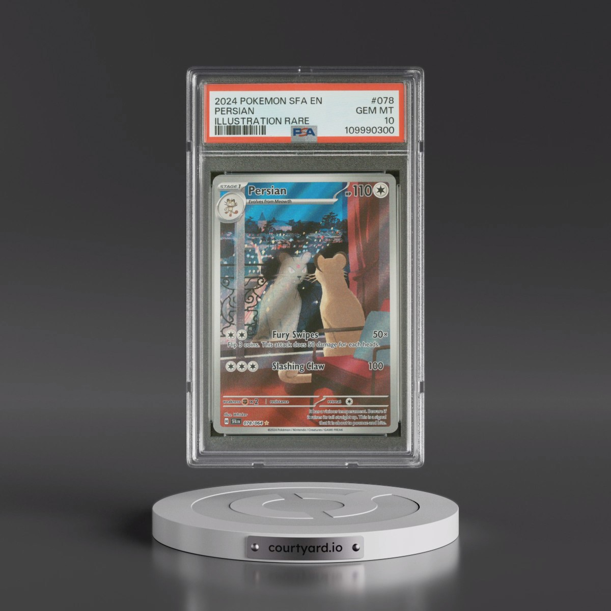 2024 Pokémon Sfa EN-Shrouded Fable #078 Persian - Illustration Rare (PSA 10 GEM MINT)