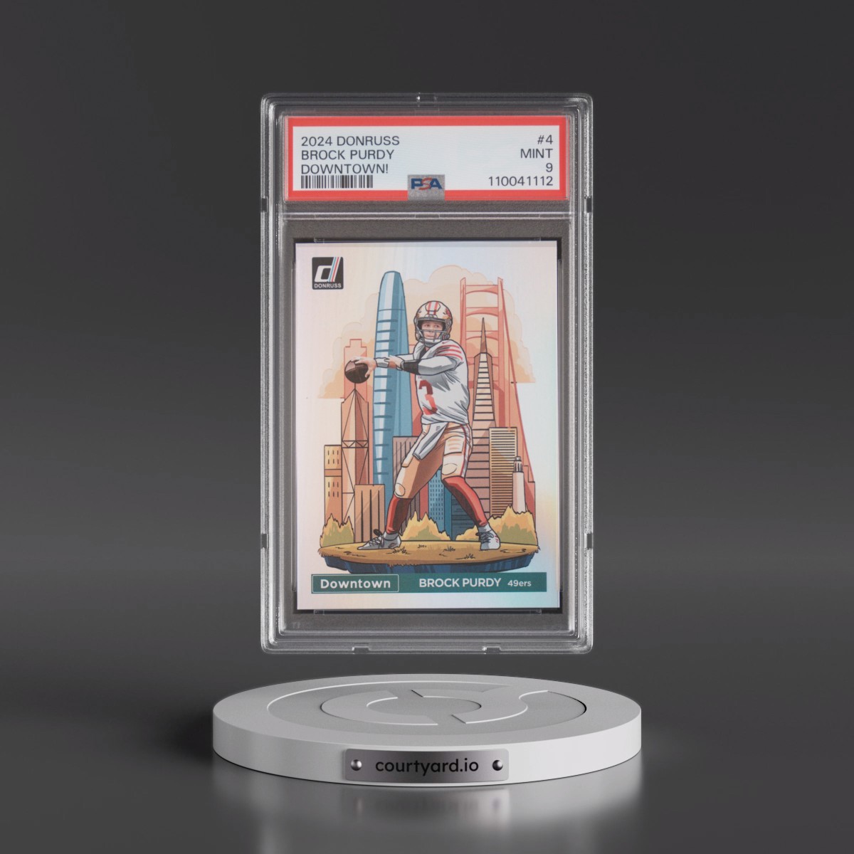 2024 Panini Donruss Downtown! Brock Purdy #4 PSA 9