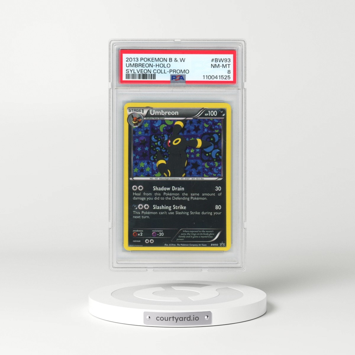2013 Pokémon Black & White Promo #BW93 Umbreon - Holo Sylveon Collection (PSA 8 NM-MT)
