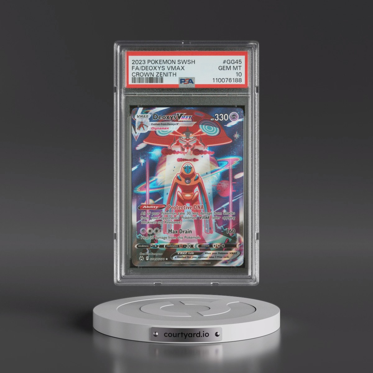 2023 Pokémon Sword and Shield Crown Zenith #GG45 Deoxys Vmax - Full Art (PSA 10 GEM MINT)