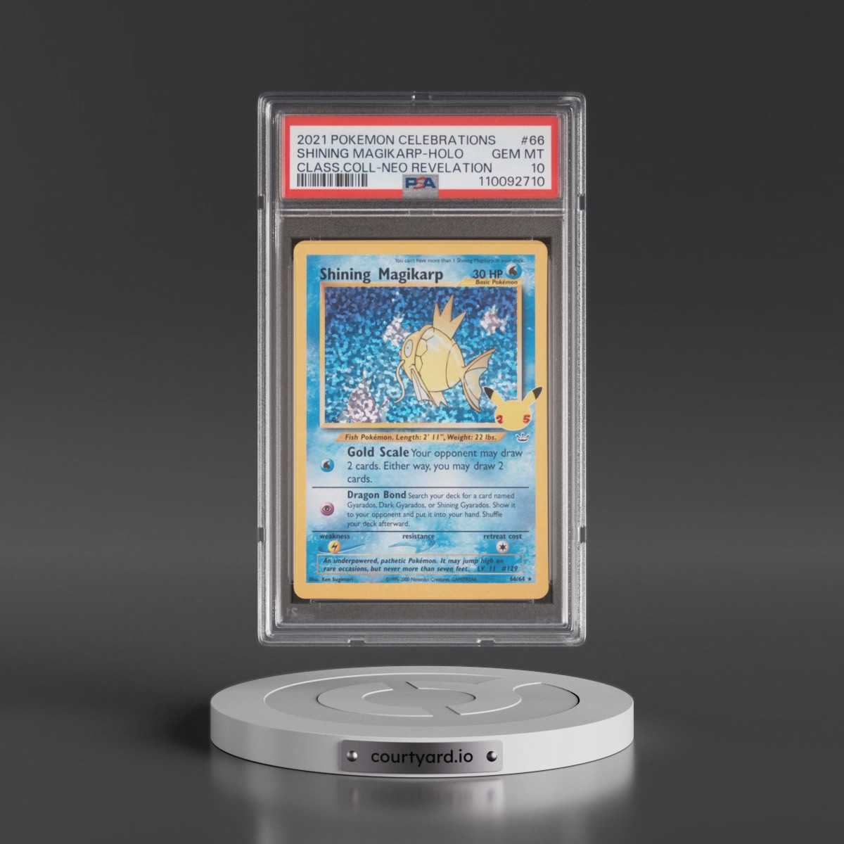 2021 Pokémon Celebrations Classic Collection #66 Shining Magikarp - Holo Holo (PSA 10 GEM MINT)