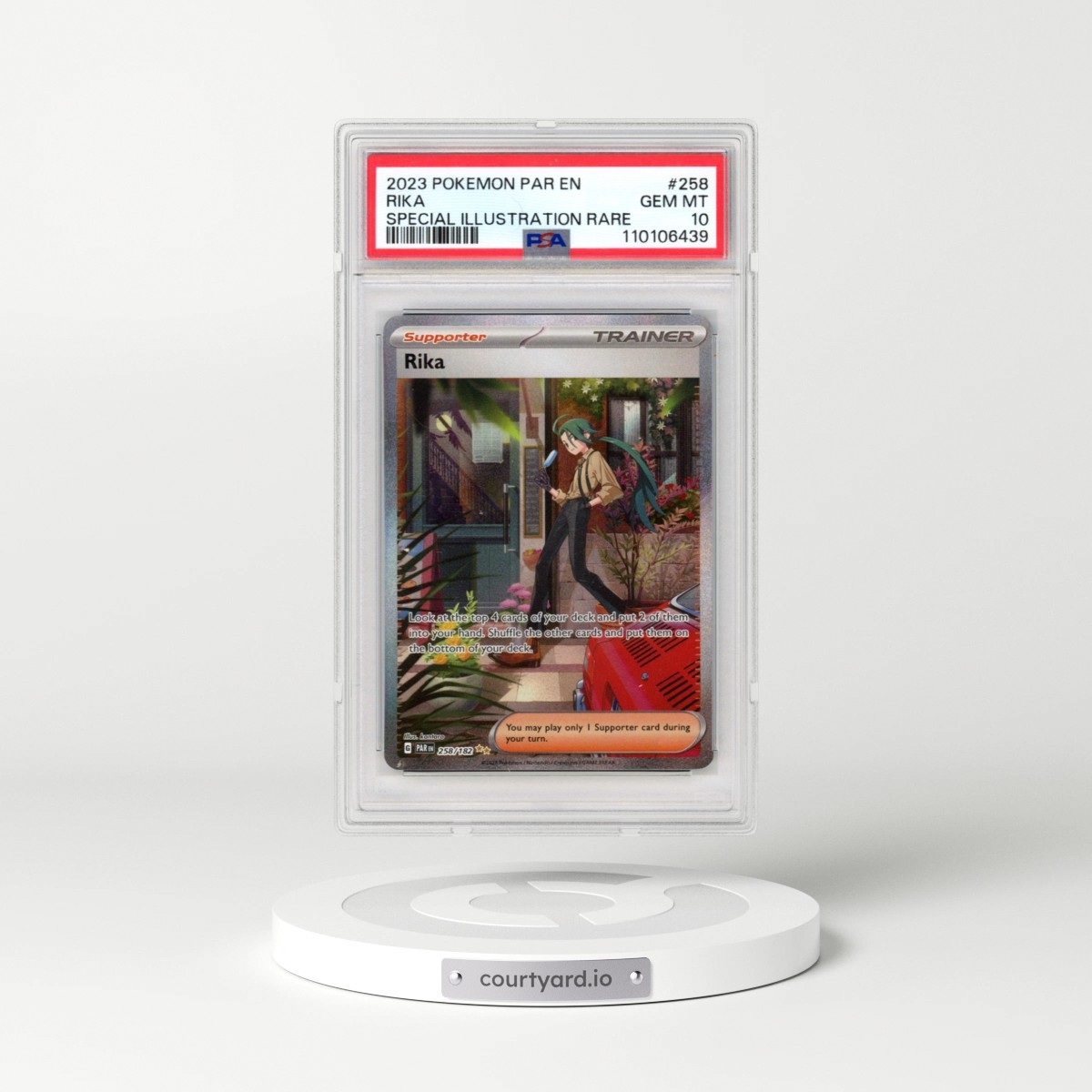 2023 Pokémon Par EN-Paradox Rift #258 Rika - Special Illustration Rare (PSA 10 GEM MINT)