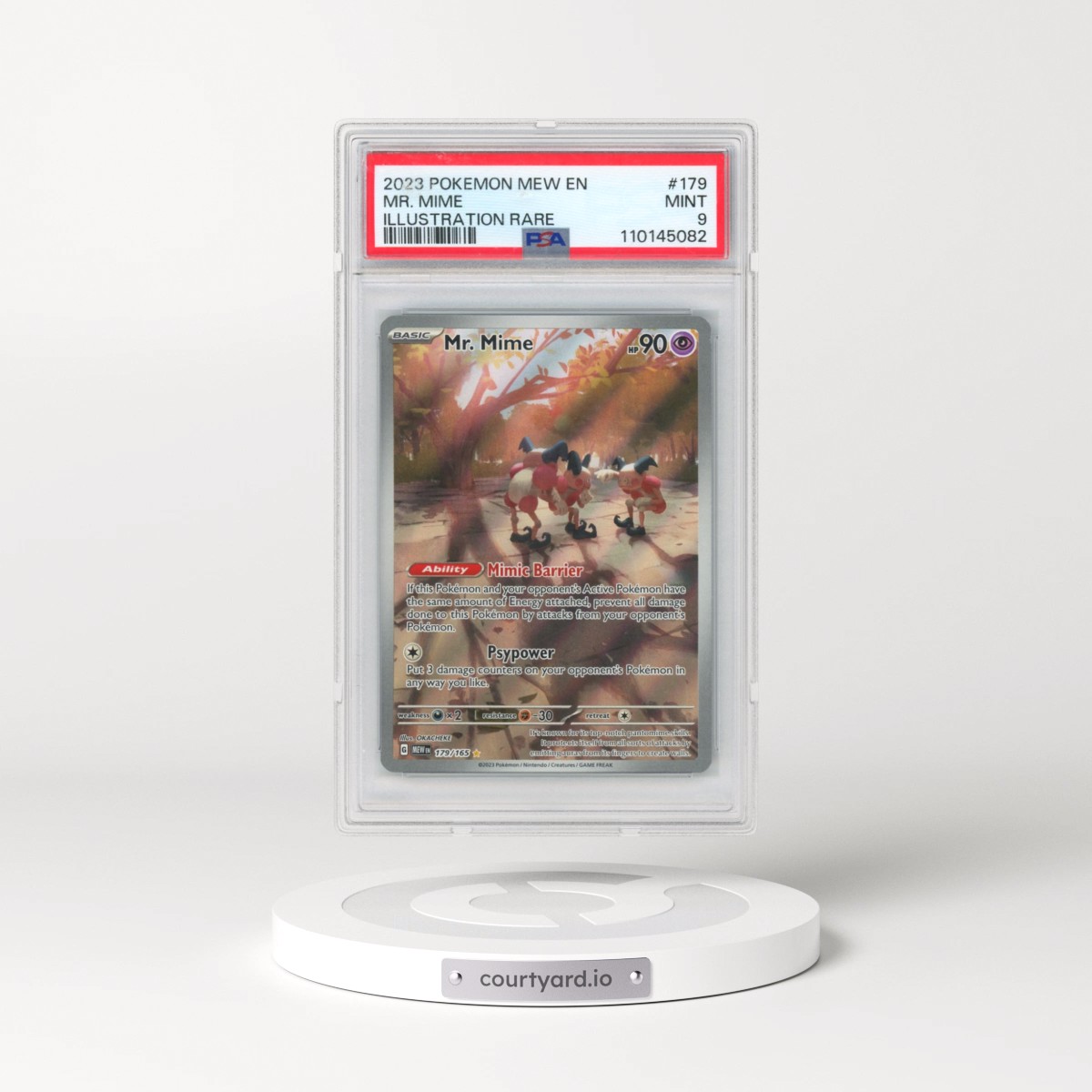 2023 Pokémon Mew EN-151 #179 Mr. Mime - Illustration Rare (PSA 9 MINT)