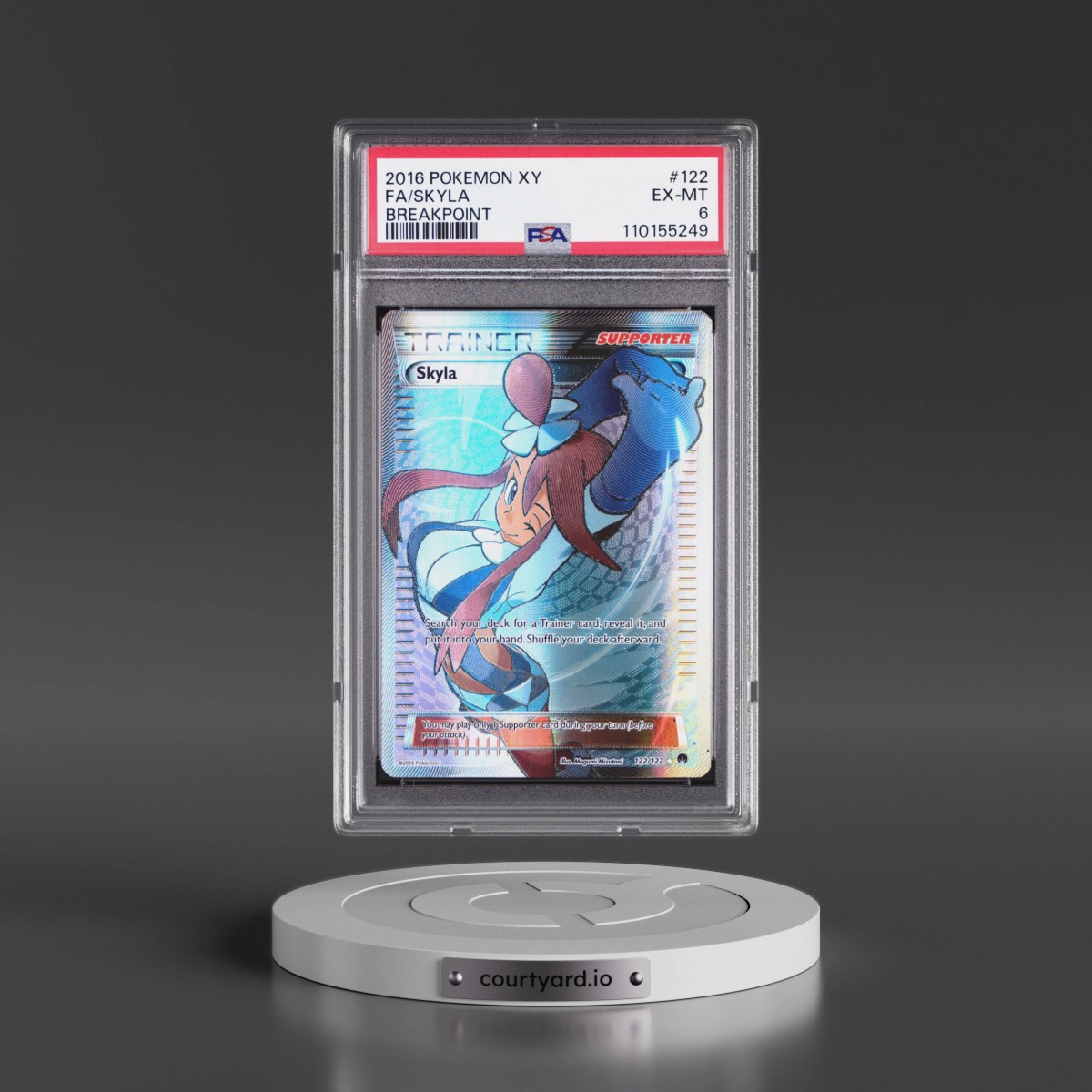 2016 Pokémon XY Breakpoint #122 Skyla - Full Art (PSA 6 EX-MT)