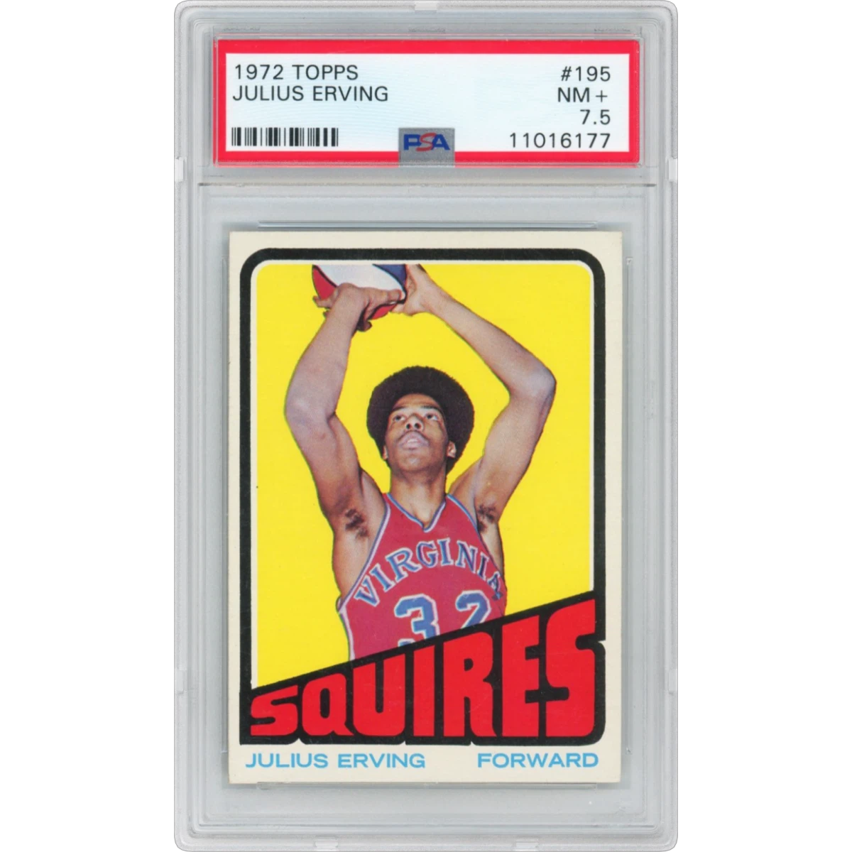 1972 Topps #195 Julius Erving (PSA 7.5 NM+)