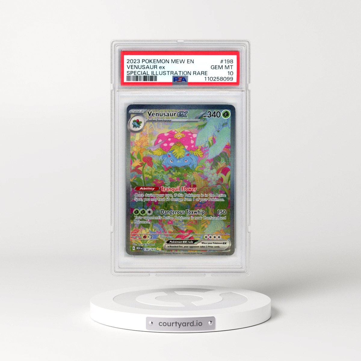 2023 Pokémon Mew EN-151 #198 Venusaur EX - Holo Special Illustration Rare (PSA 10 GEM MINT)