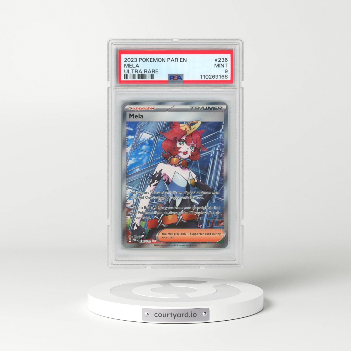 2023 Pokémon Par EN-Paradox Rift #236 Mela - Ultra Rare (PSA 9 MINT)