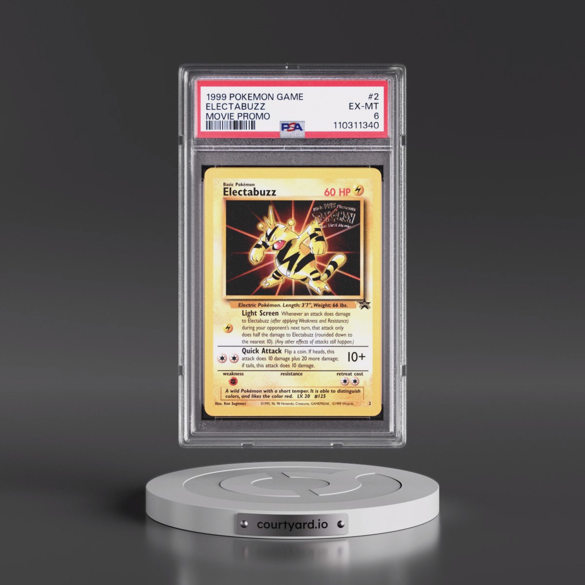 1999 Pokémon Game Movie #2 Electabuzz - Movie Promo (PSA 6 EX-MT)