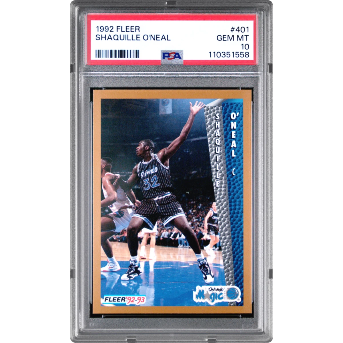 1992 Fleer #401 Shaquille O'Neal, PSA 10
