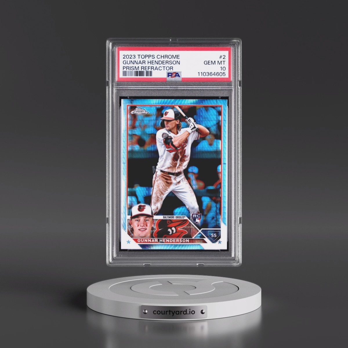 2023 Topps Chrome Gunnar Henderson - Prism Refractor #2 PSA 10