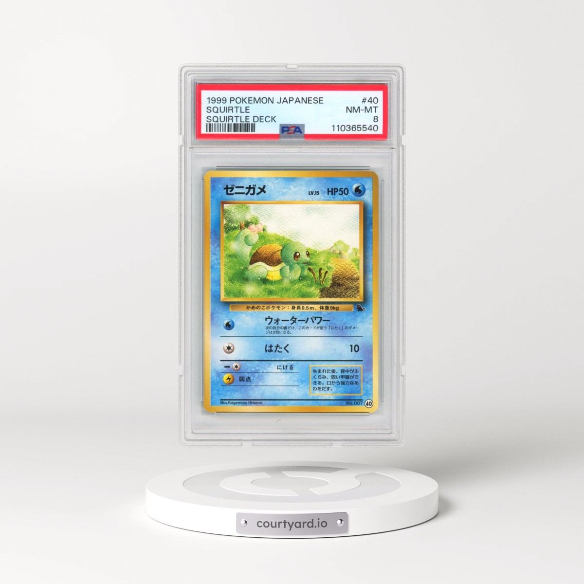 1999 Pokémon Squirtle Deck #40 Squirtle (PSA 8 NM-MT)