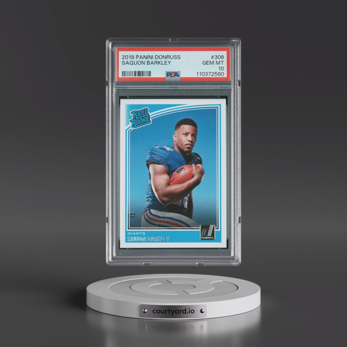 2018 Panini Donruss #306 Saquon Barkley (PSA 10 GEM MINT)