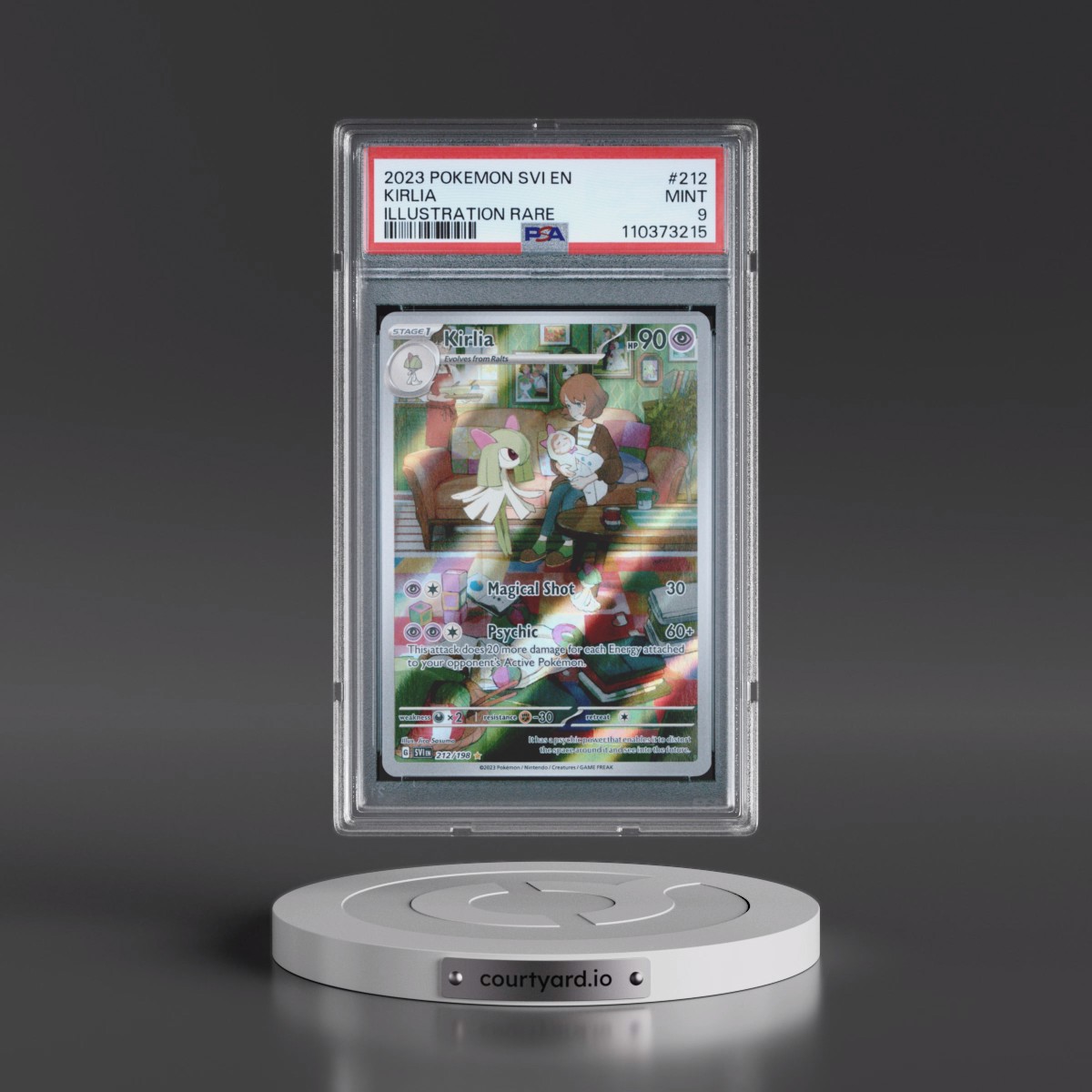 2023 Pokémon Svi EN-Scarlet & Violet #212 Kirlia - Illustration Rare (PSA 9 MINT)