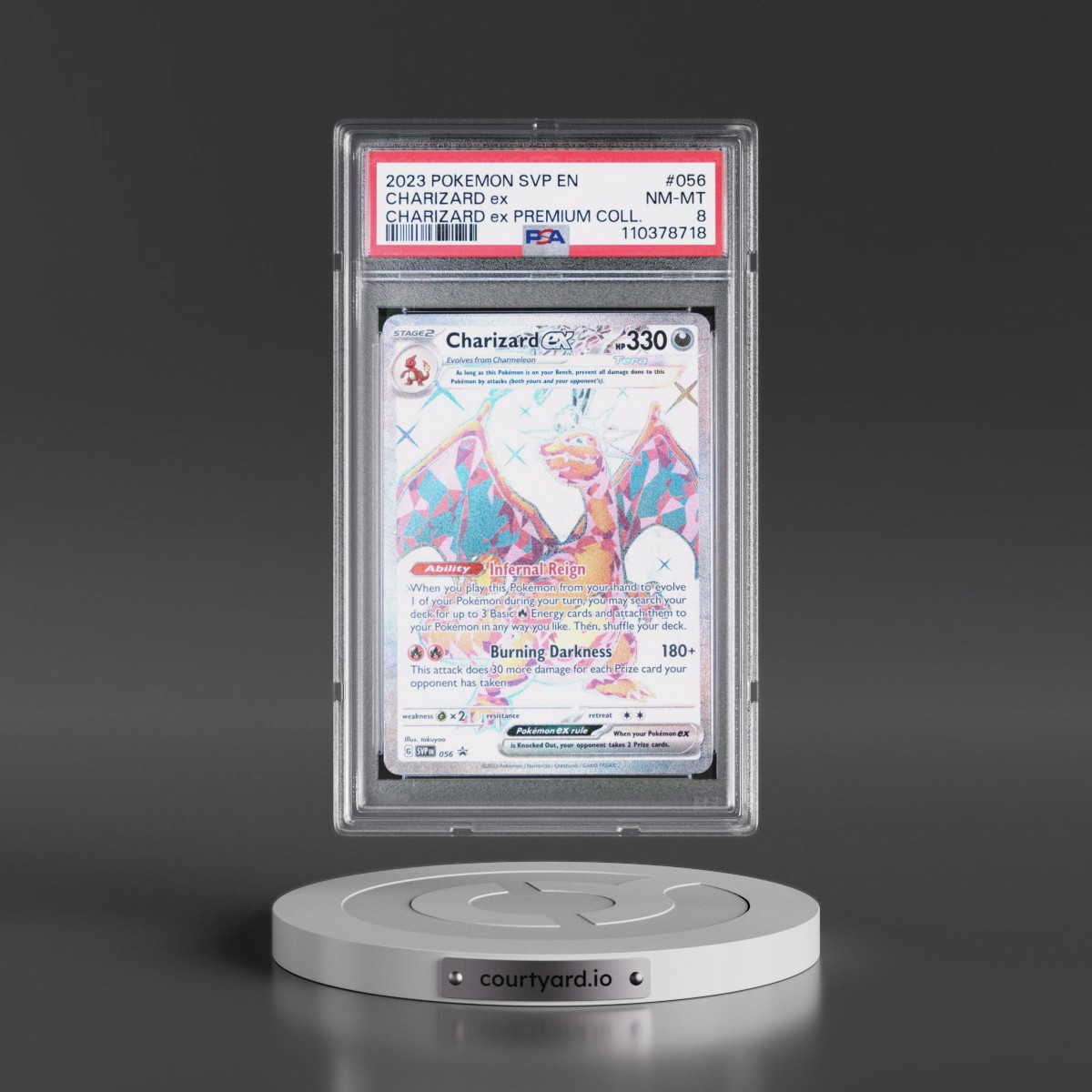 2023 Pokémon Svp EN-SV Black Star Promo #056 Charizard EX - Holo Charizard EX Premium Collection (PSA 8 NM-MT)