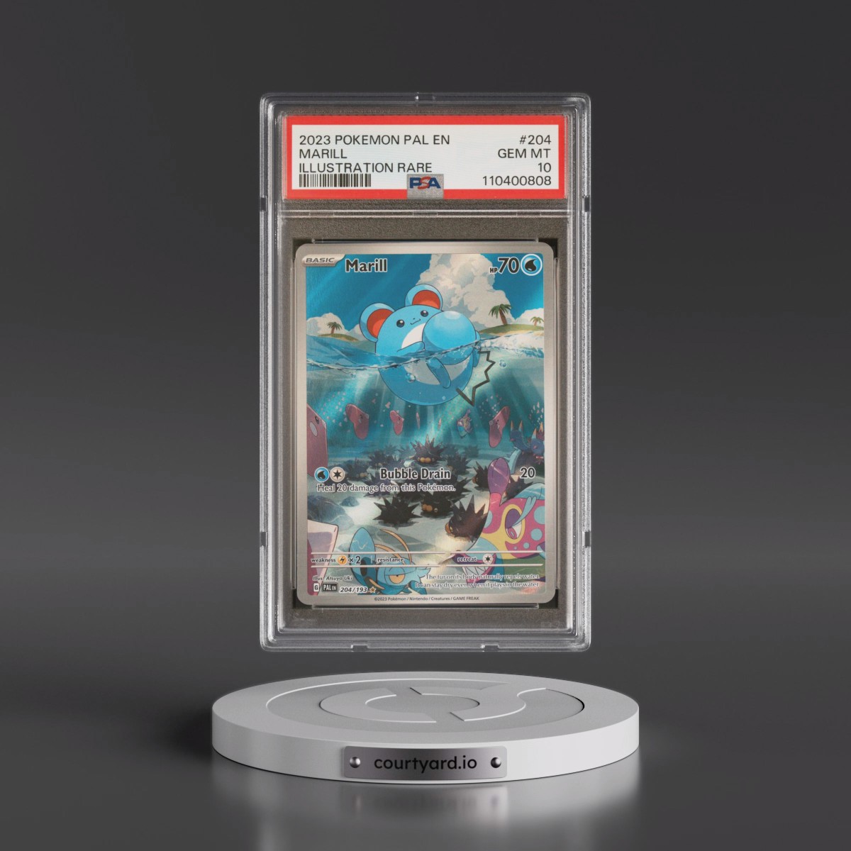 2023 Pokémon Pal EN-Paldea Evolved #204 Marill - Illustration Rare (PSA 10 GEM MINT) - Photo