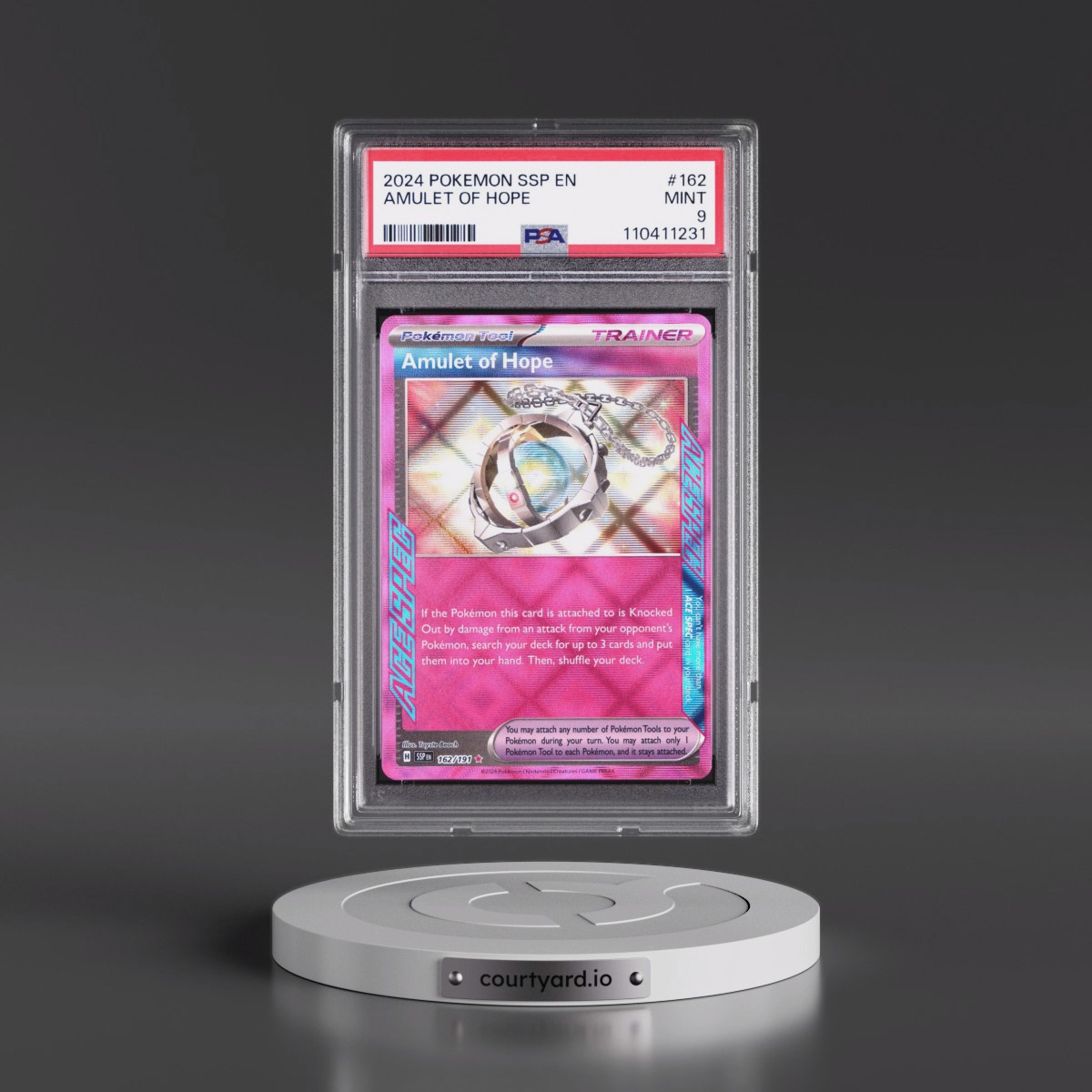 2024 Pokémon Ssp EN-Surging Sparks #162 Amulet of Hope (PSA 9 MINT)