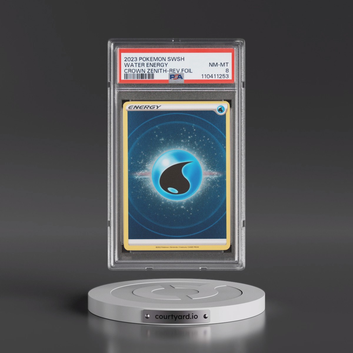 2023 Pokémon Sword and Shield Crown Zenith Water Energy - Reverse Foil (PSA 8 NM-MT)
