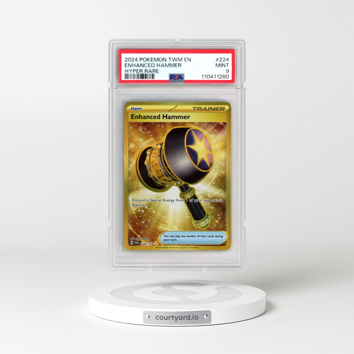 2024 Pokémon Twm EN-Twilight Masquerade #224 Enhanced Hammer - Hyper Rare (PSA 9 MINT)