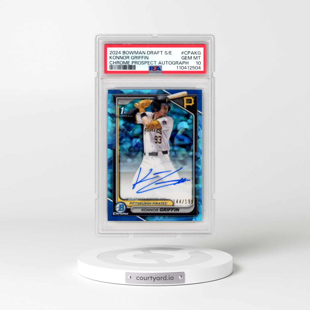 2024 Bowman Draft Sapphire Edition Chrome Sapphire Prospect Autographs #CPAKG Konnor Griffin (PSA 10 GEM MINT)