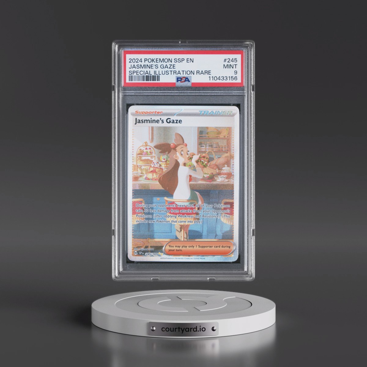 2024 Pokémon Ssp EN-Surging Sparks #245 Jasmine's Gaze - Special Illustration Rare (PSA 9 MINT)