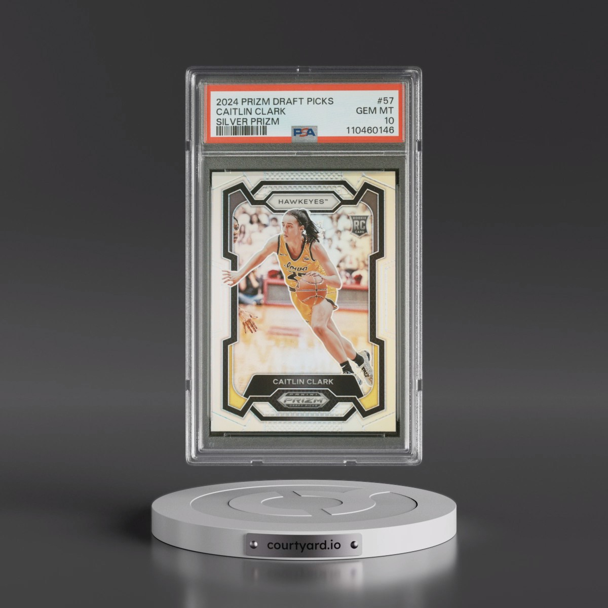 2024 Panini Prizm Draft Picks #57 Caitlin Clark - Silver Prizm (PSA 10 GEM MINT)