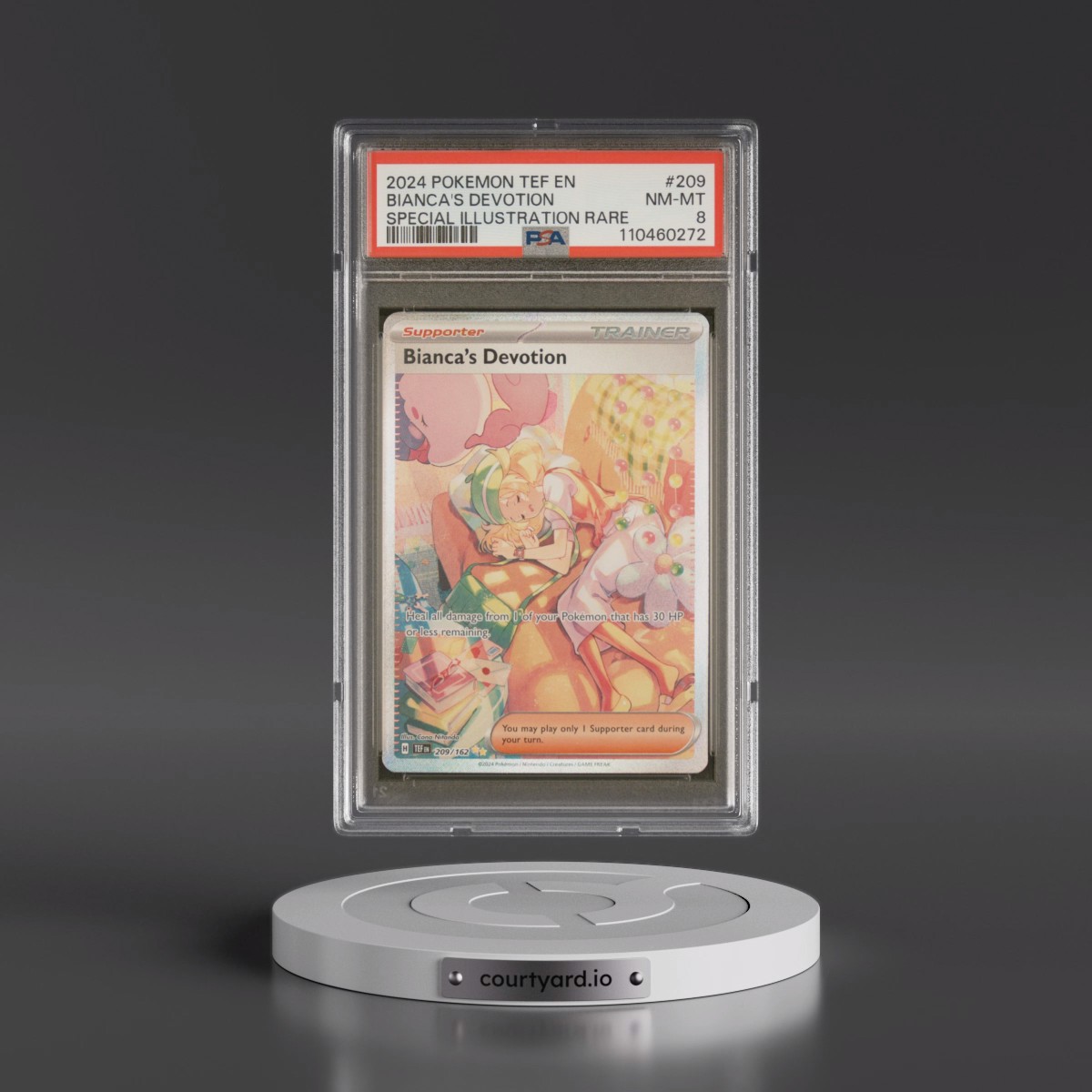 2024 Pokémon Tef EN-Temporal Forces #209 Bianca's Devotion - Special Illustration Rare (PSA 8 NM-MT)