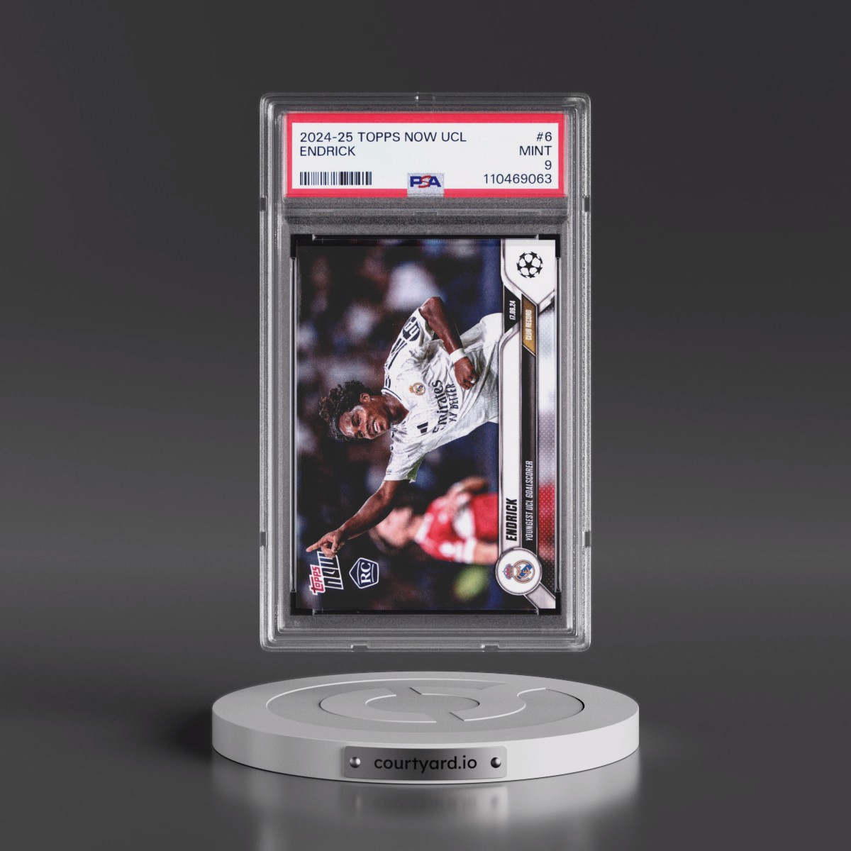 2024 Topps Now UEFA Champions League Endrick #6 PSA 9