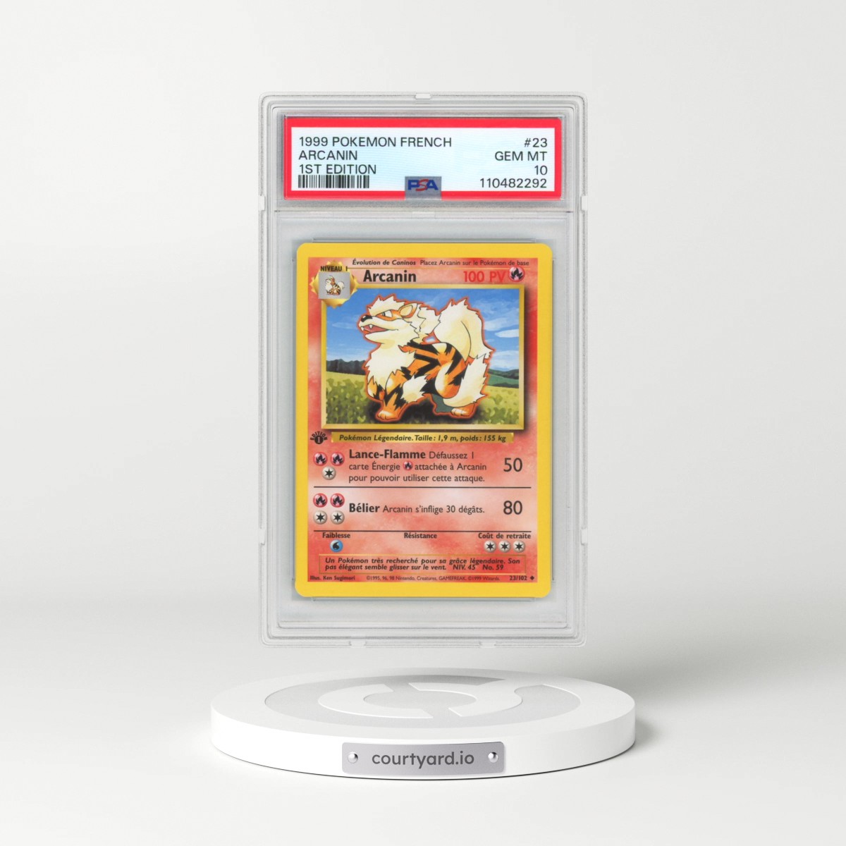 1999 Pokémon #23 Arcanin - 1st Edition (PSA 10 GEM MINT)