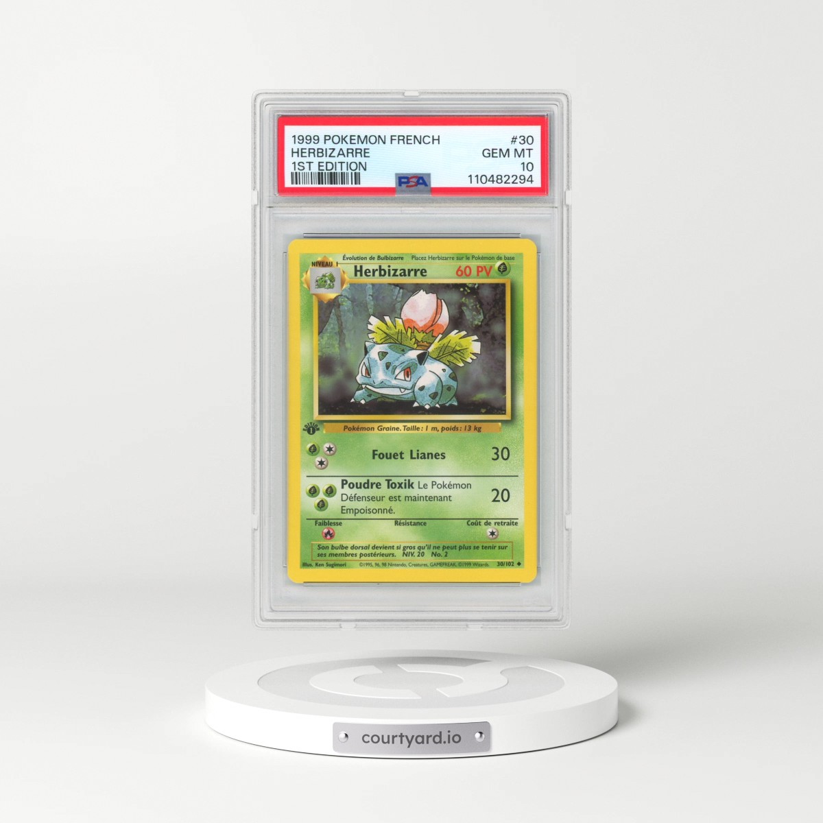 1999 Pokémon #30 Herbizarre - 1st Edition (PSA 10 GEM MINT)