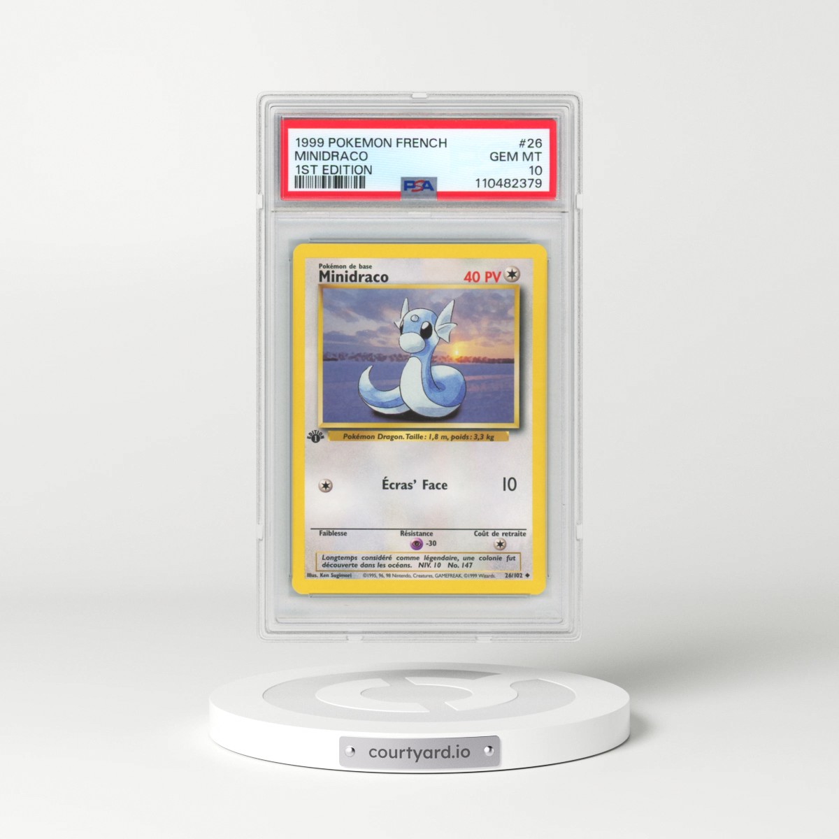 1999 Pokémon #26 Minidraco - 1st Edition (PSA 10 GEM MINT)