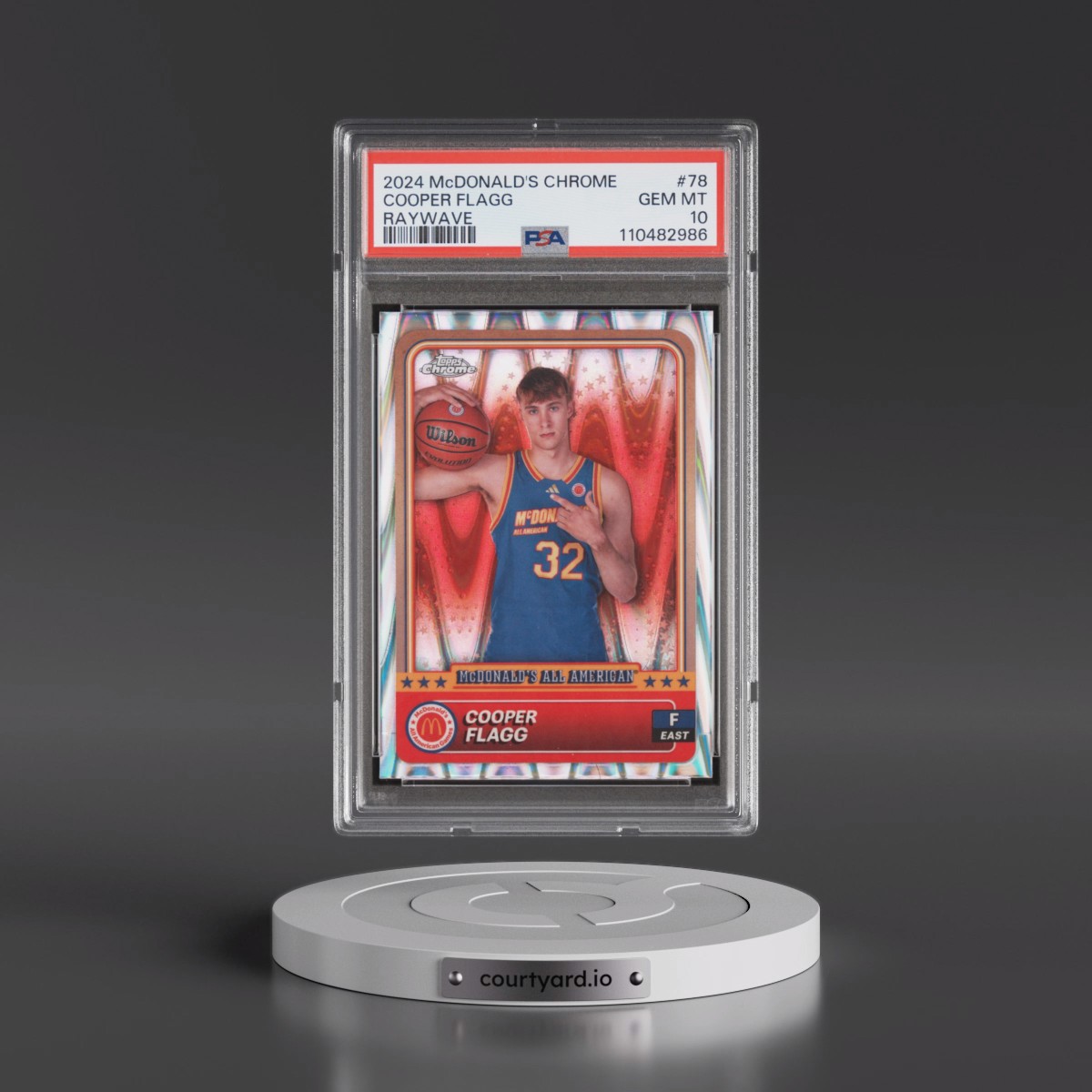 2024 Topps Chrome McDonald's All American #78 Cooper Flagg - Raywave (PSA 10 GEM MINT)