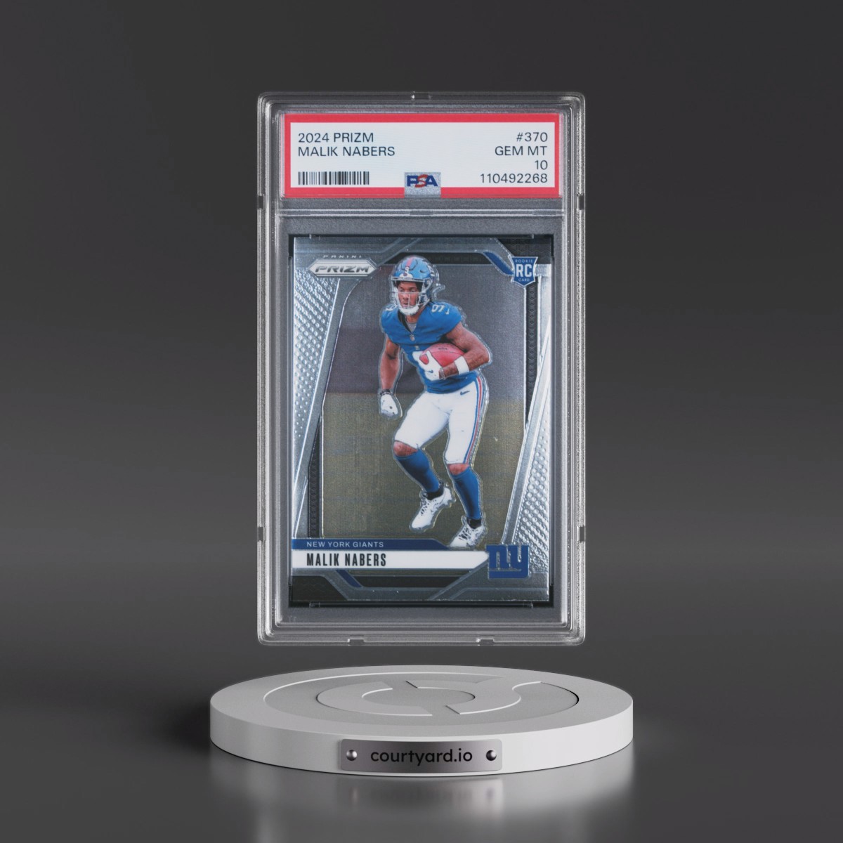 2024 Panini Prizm #370 Malik Nabers (PSA 10 GEM MINT)