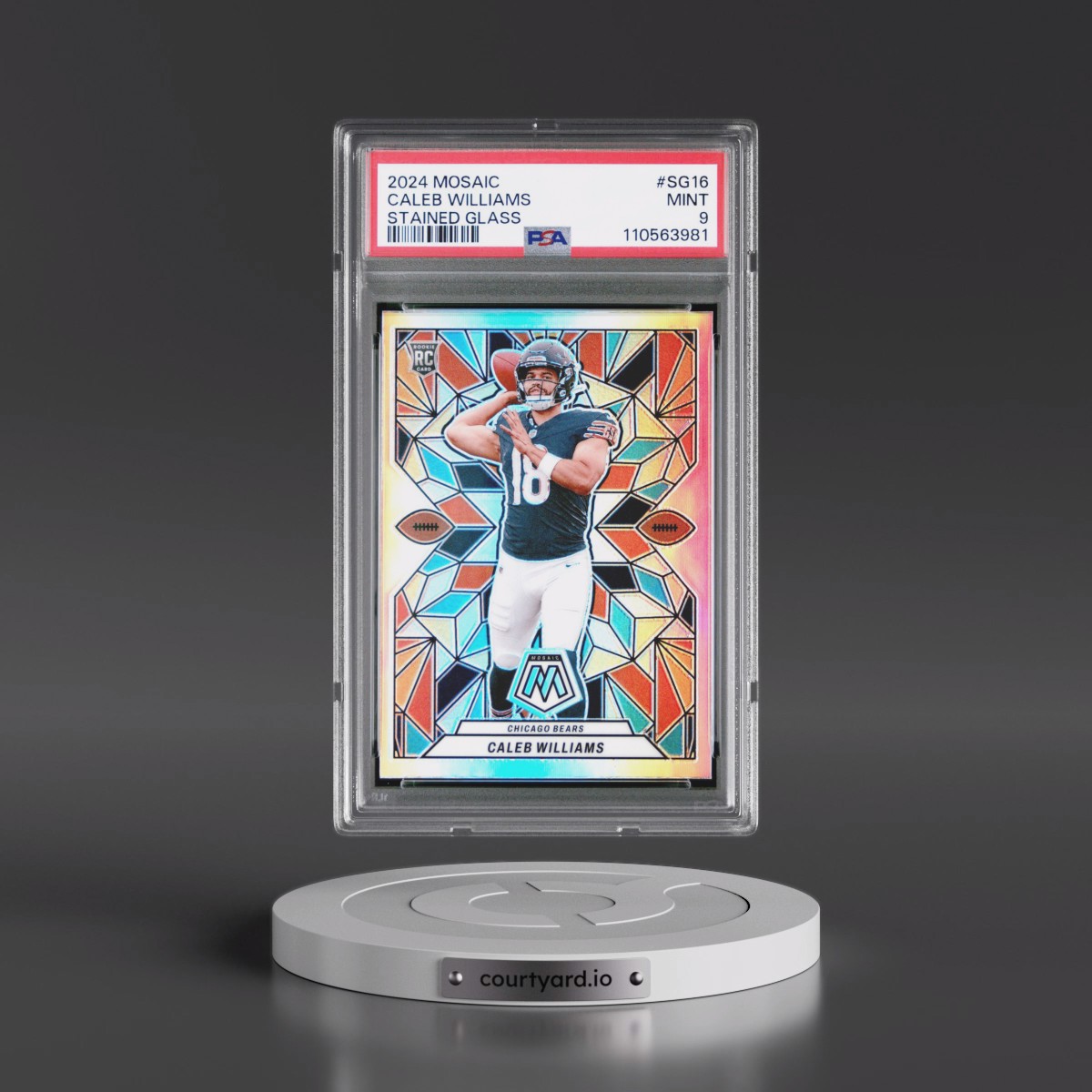 2024 Panini Mosaic Stained Glass #SG16 Caleb Williams (PSA 9 MINT)