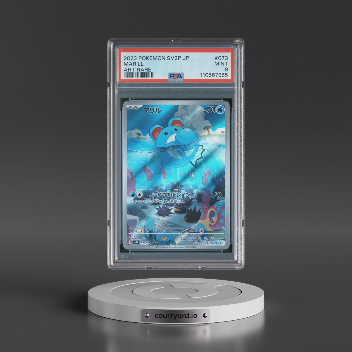 2023 Pokémon Sv2p-Snow Hazard #073 Marill - Art Rare (PSA 9 MINT)