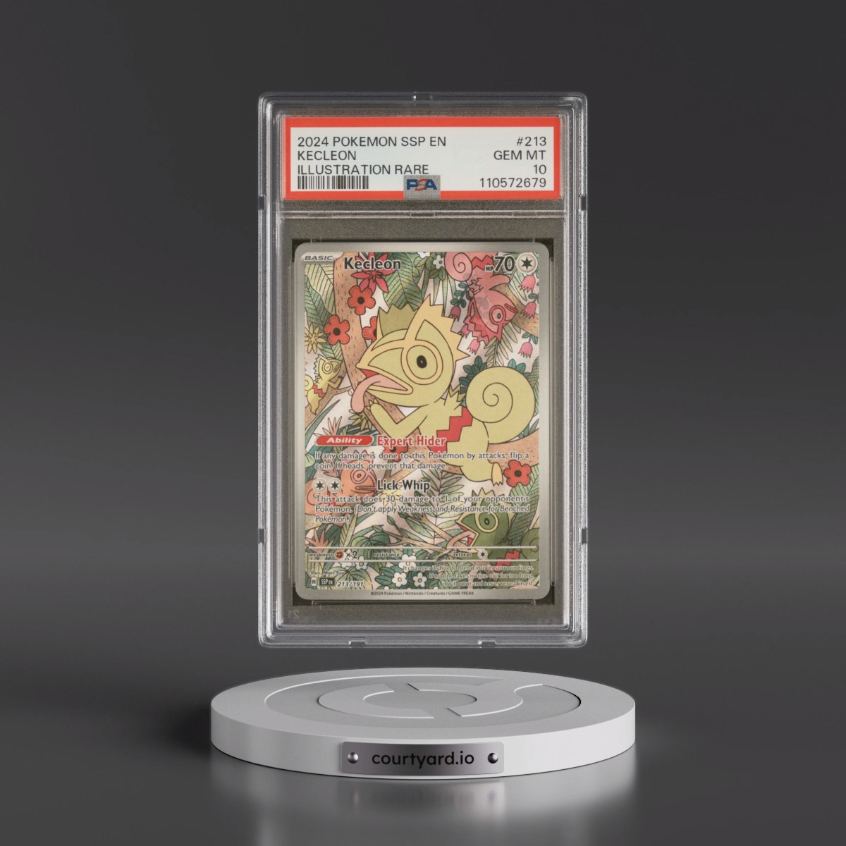 2024 Pokémon Ssp EN-Surging Sparks #213 Kecleon - Illustration Rare (PSA 10 GEM MINT)