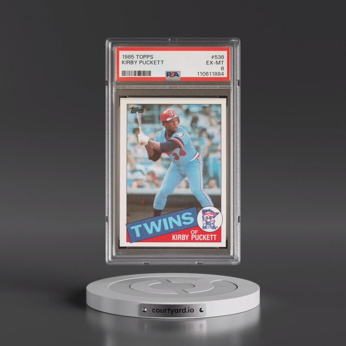 1985 Topps #536 Kirby Puckett (PSA 6 EX-MT)