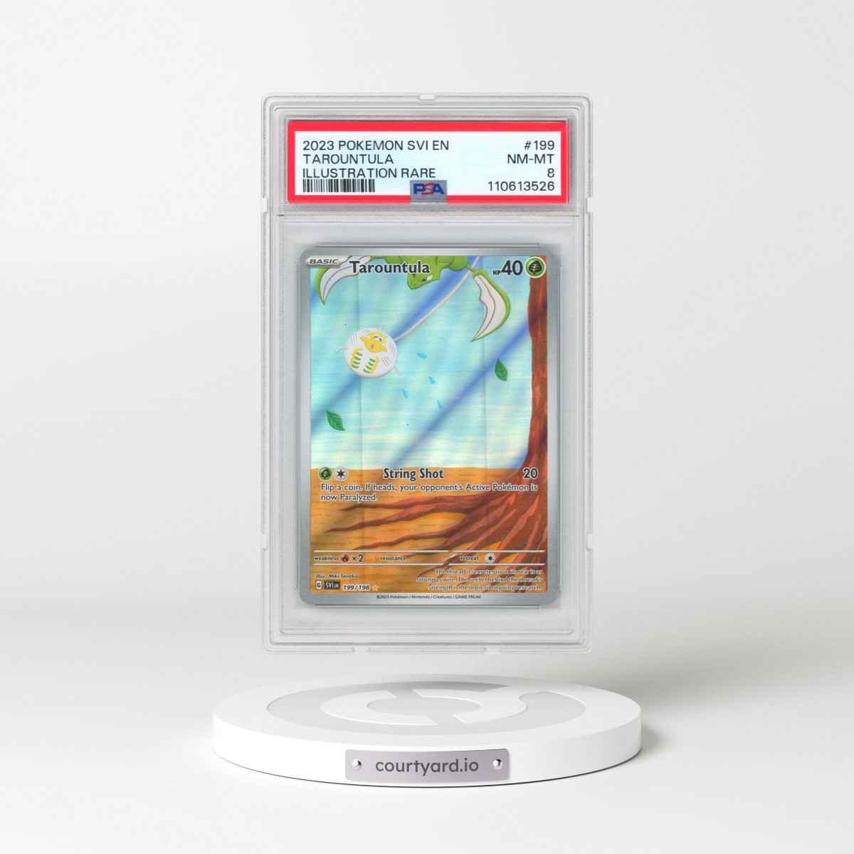 2023 Pokémon Svi EN-Scarlet & Violet #199 Tarountula - Illustration Rare (PSA 8 NM-MT)