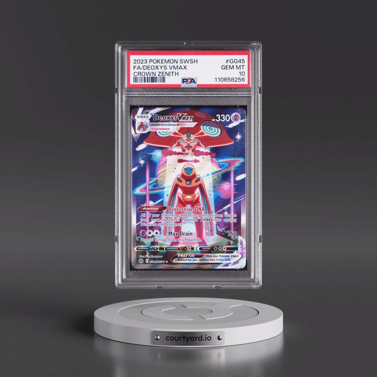 2023 Pokémon Sword and Shield Crown Zenith #GG45 Deoxys Vmax - Full Art (PSA 10 GEM MINT)