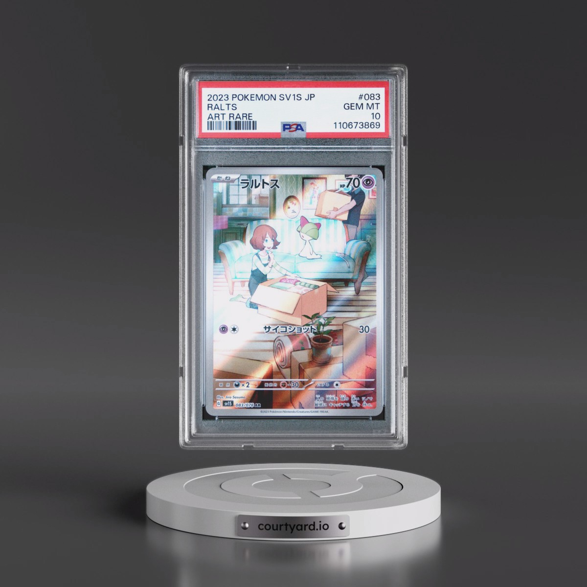 2023 Pokémon Sv1s-Scarlet EX #083 Ralts - Art Rare (PSA 10 GEM MINT)
