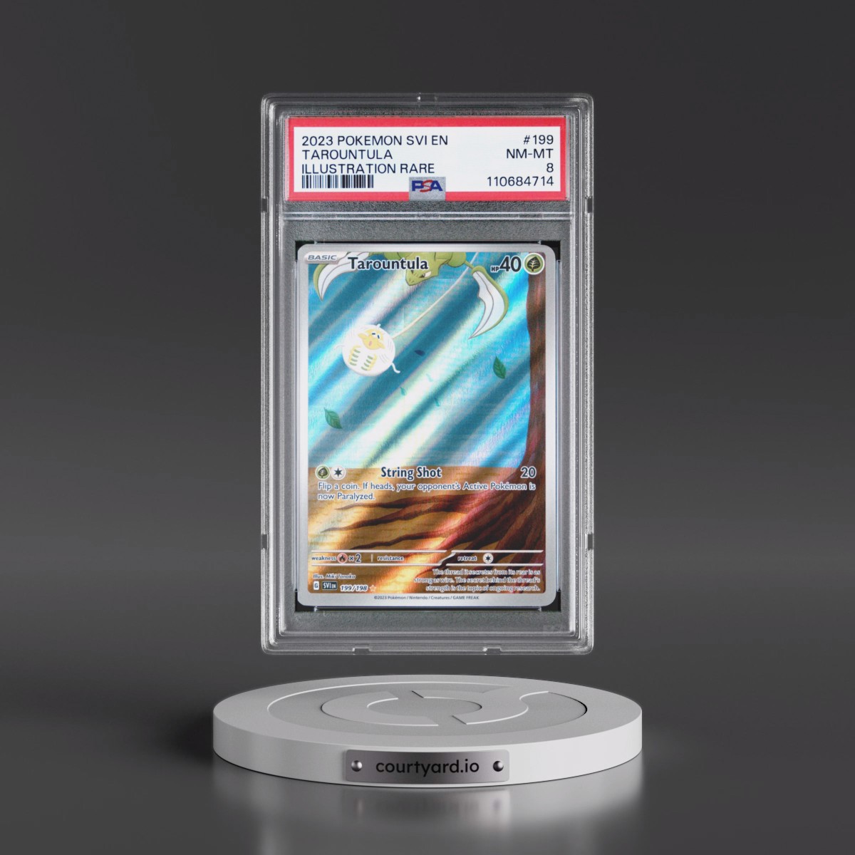 2023 Pokémon Svi EN-Scarlet & Violet #199 Tarountula - Illustration Rare (PSA 8 NM-MT)