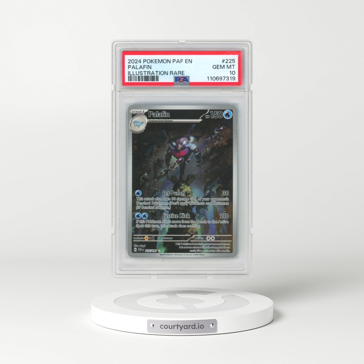 2024 Pokémon Paf EN-Paldean Fates #225 Palafin - Illustration Rare (PSA 10 GEM MINT)
