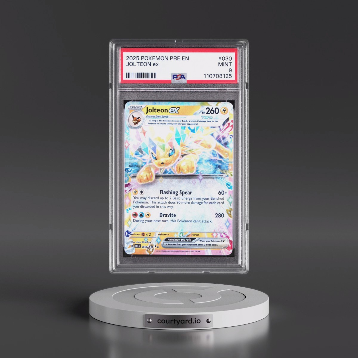 2025 Pokémon Pre EN-Prismatic Evolutions #030 Jolteon EX - Holo (PSA 9 MINT)