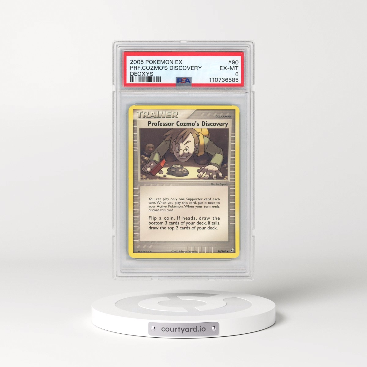 2005 Pokémon EX Deoxys #90 Professor Cozmo's Discovery (PSA 6 EX-MT)