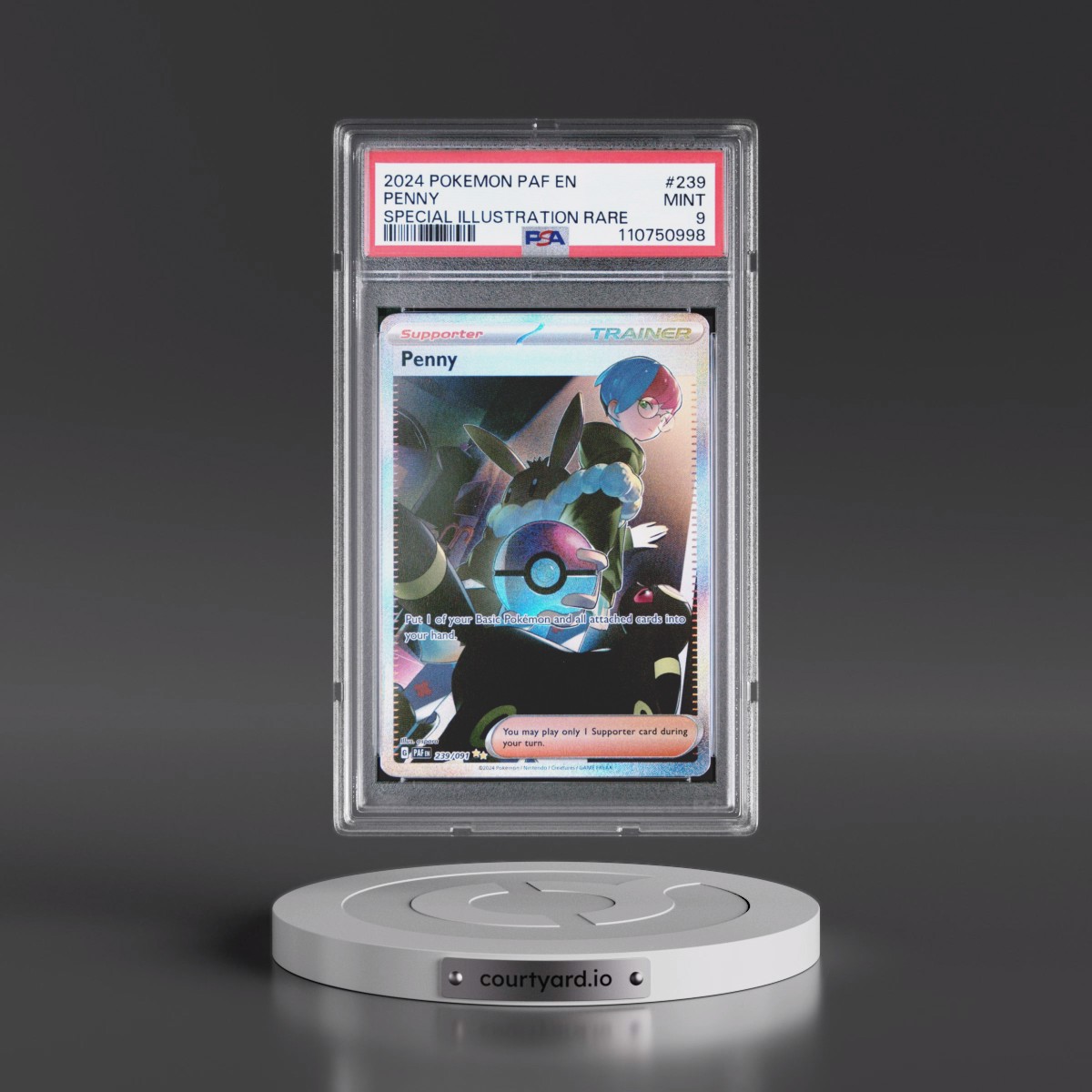 2024 Pokémon Paf EN-Paldean Fates #239 Penny - Special Illustration Rare (PSA 9 MINT)