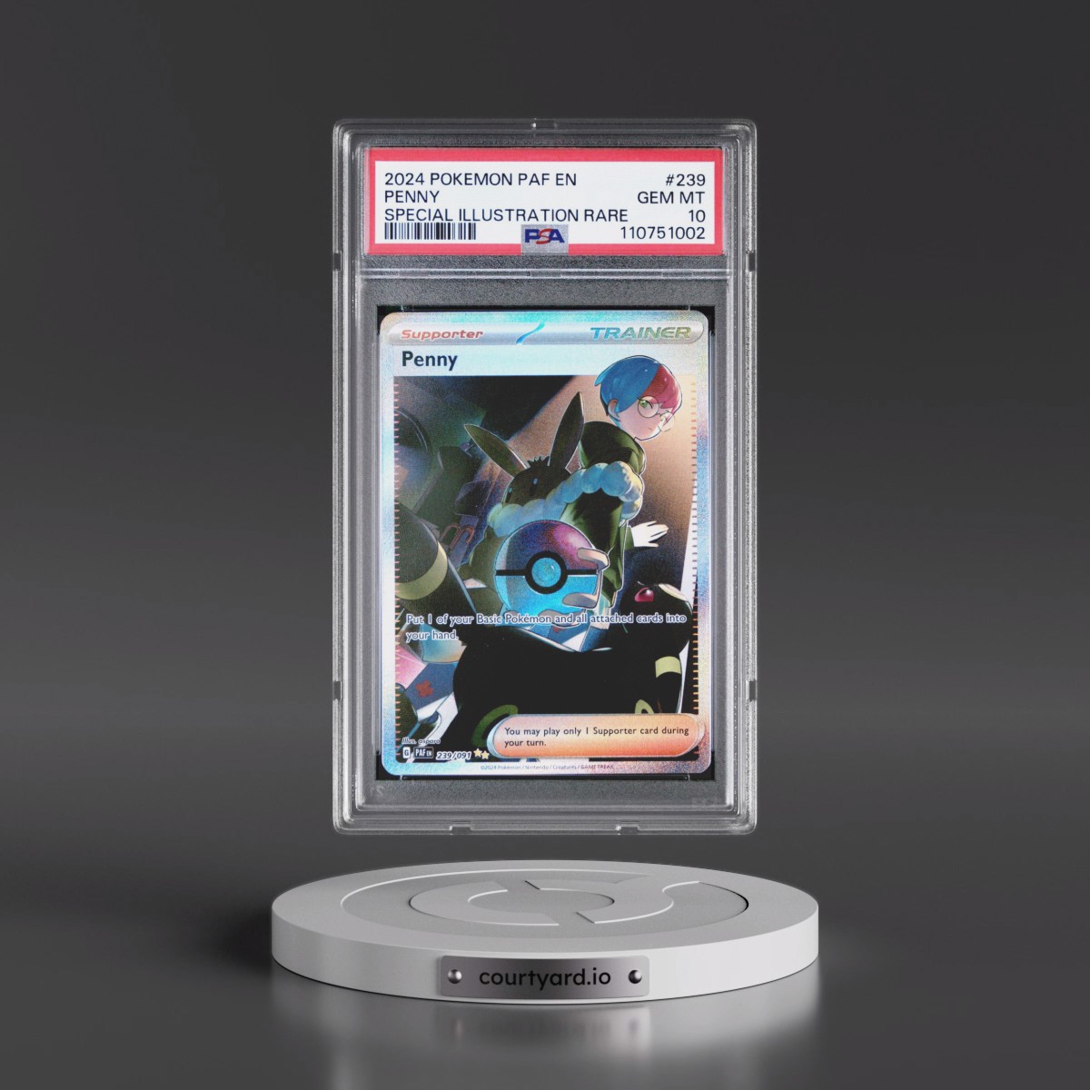 2024 Pokémon Paf EN-Paldean Fates #239 Penny - Special Illustration Rare (PSA 10 GEM MINT)