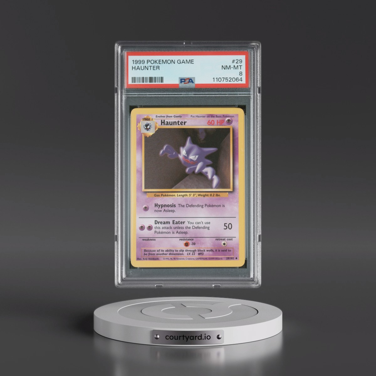 1999 Pokémon Game #29 Haunter (PSA 8 NM-MT)