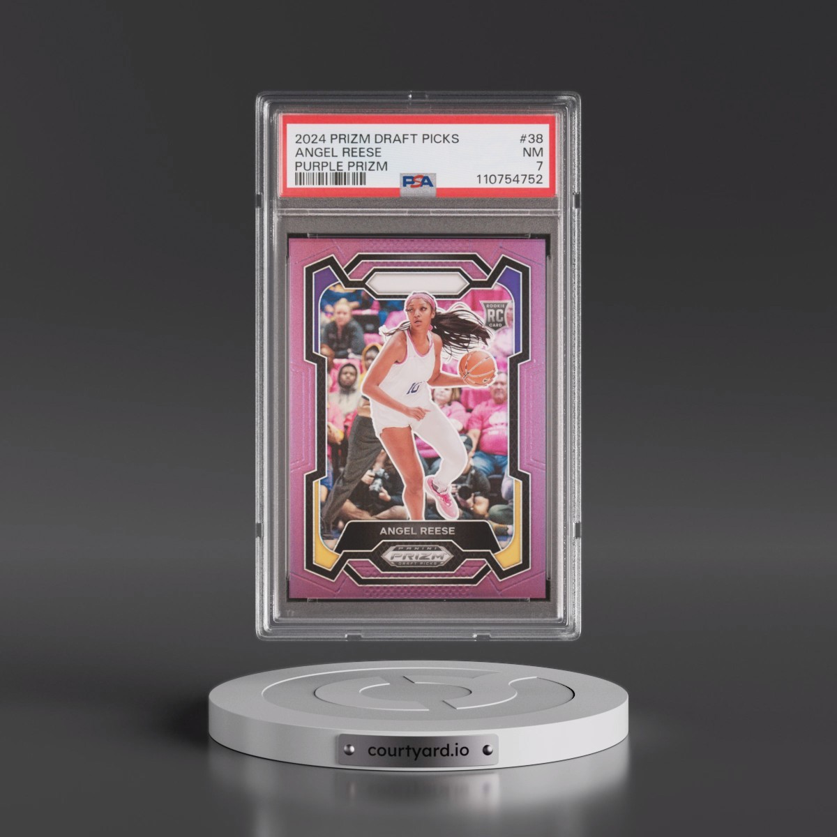 2024 Panini Prizm Draft Picks Angel Reese - Purple Prizm #38 PSA 7