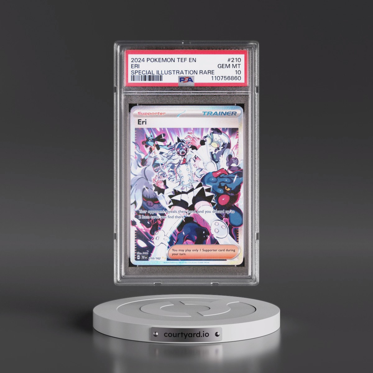 2024 Pokémon Tef EN-Temporal Forces #210 Eri - Special Illustration Rare (PSA 10 GEM MINT)