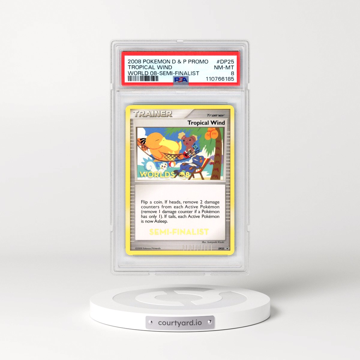 2008 Pokémon Diamond & Pearl World 08 Promo #DP25 Tropical Wind - Semi-Finalist (PSA 8 NM-MT)