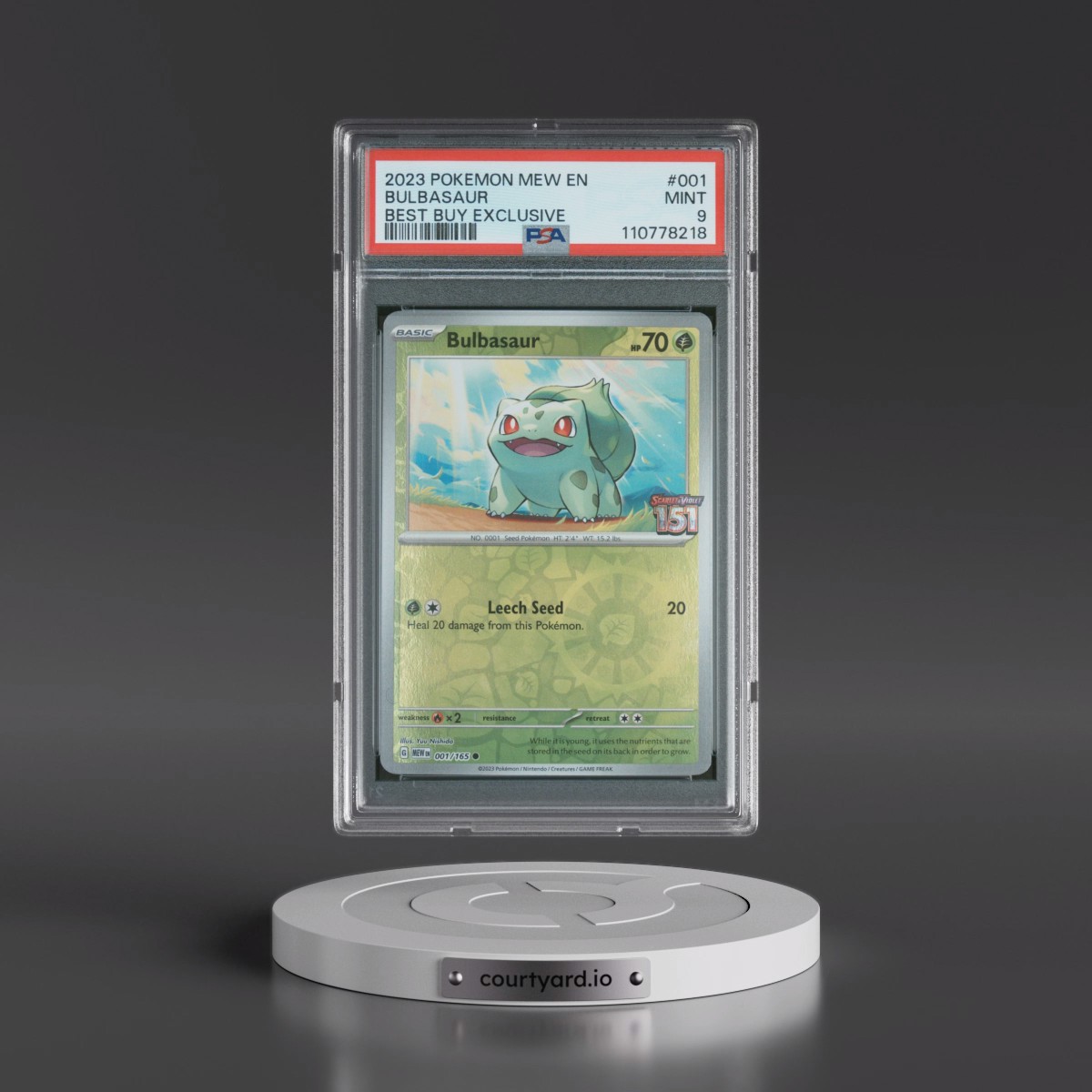 2023 Pokémon Mew EN-151 #001 Bulbasaur - Best Buy Exclusive (PSA 9 MINT)